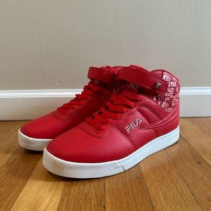 Men’s Fila red sneakers size 10